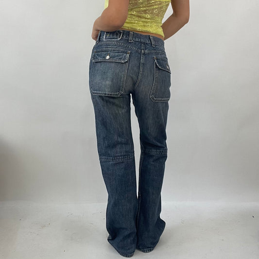 VINTAGE GEMS DROP | small denim jeans with panel detail