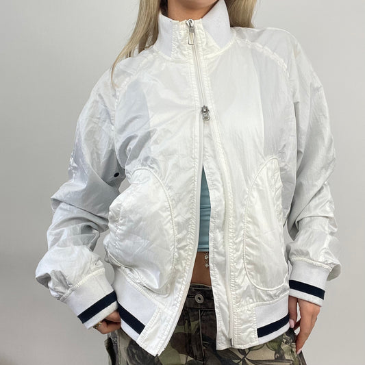 ELEVATED SPORTSWEAR DROP | large white armani dual zip jacket