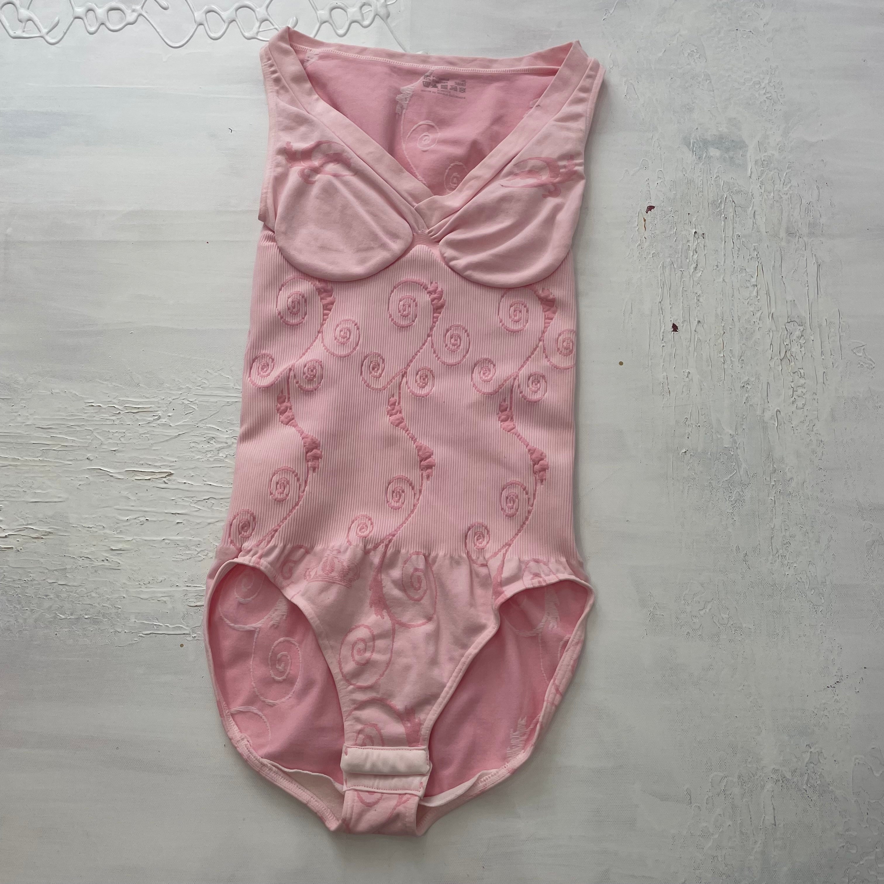 GRUNGE COQUETTE DROP  small pink patterned shapewear bodysuit – remass