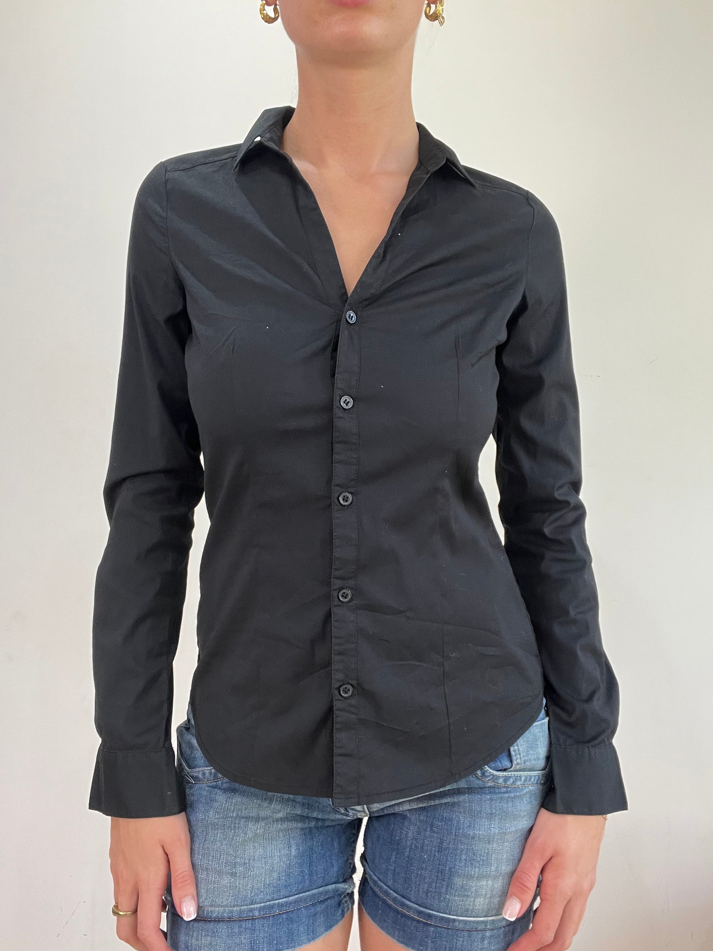 Jeans Womens Long Sleeve Polo Jeans Women's Long Sleeve Polo Shirts Uk Black  Polo Shirt Womens, image size:2316x3088