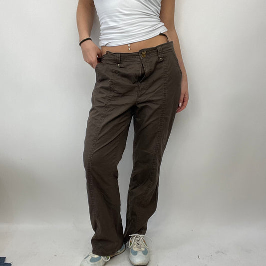 LIGHT ACADEMIA DROP | small brown cargo trousers