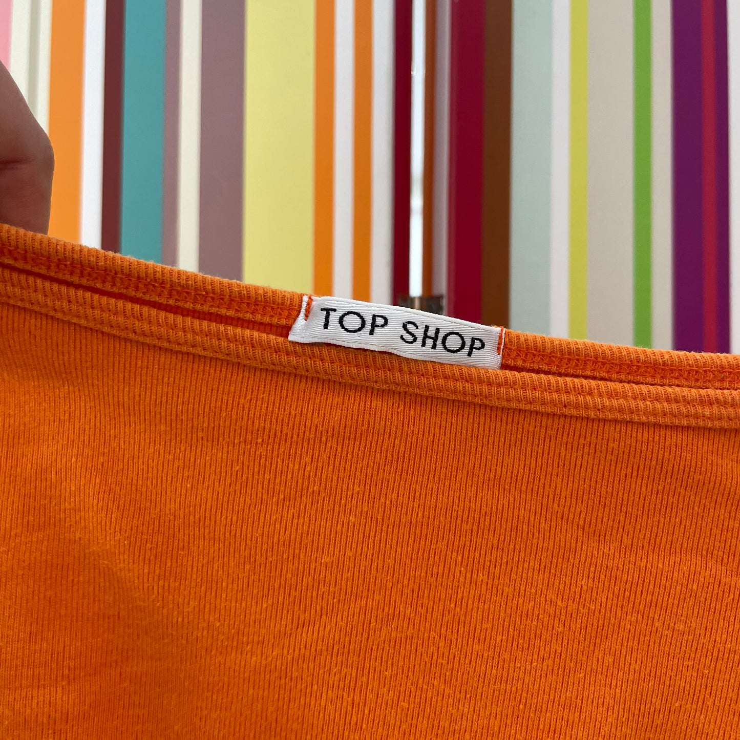 ELEVATED SPORTSWEAR DROP | small orange old label topshop cami top