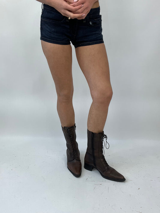 COASTAL COWGIRL DROP | brown leather boots with lace up detail