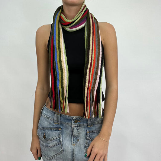CARRIE BRADSHAW DROP | multicoloured stripey scarf