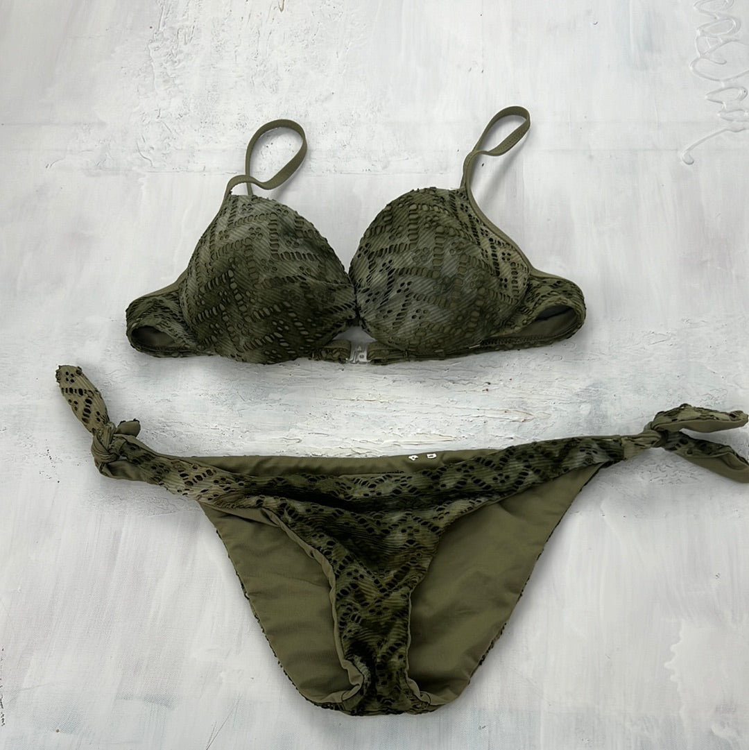 COACHELLA DROP | small khaki green tezenis matching bikini