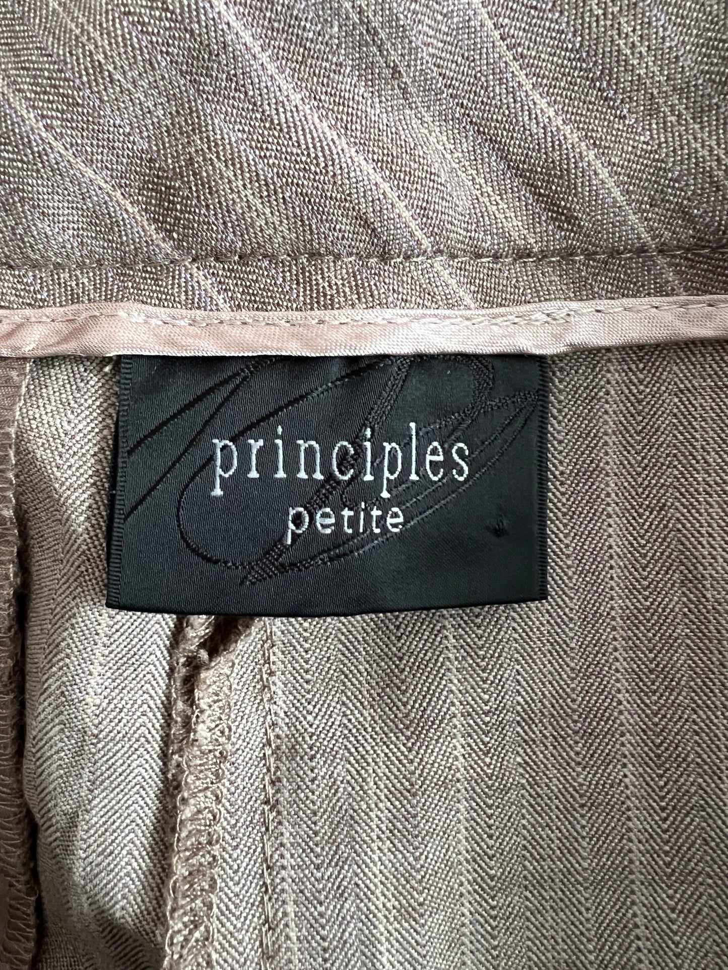 gilmore girls | medium taupe pinstripe cropped trousers