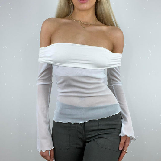 #121 SAMPLE SALE | one size long sleeved mila in white