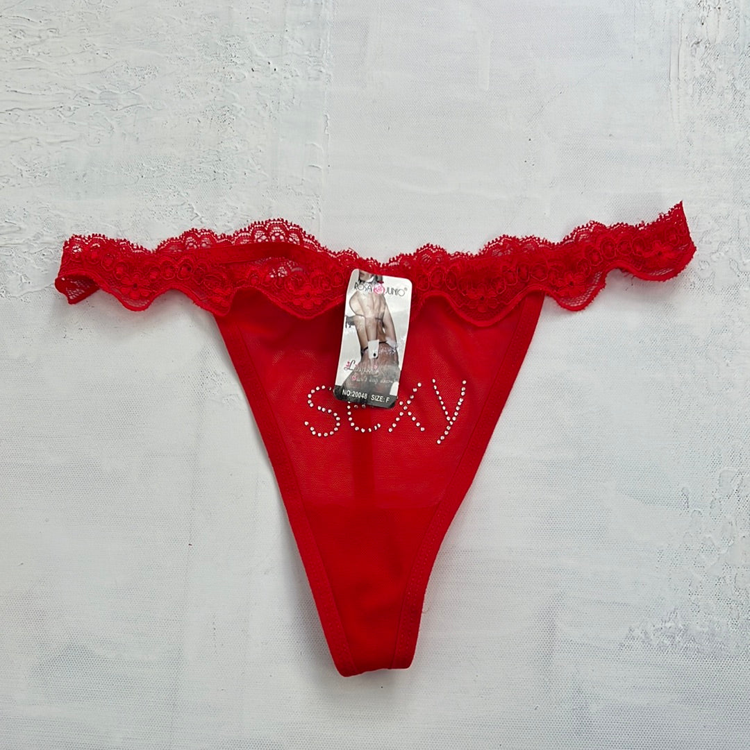TAYLOR SWIFT DROP | small red lace thong with diamont 'sexy' spell ou remass TAYLOR SWIFT DROP | small red lace thong with diamont 'sexy' spell ou remass
