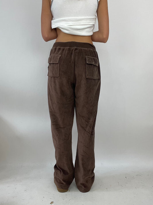 ADDISON RAE DROP | small brown velour joggers