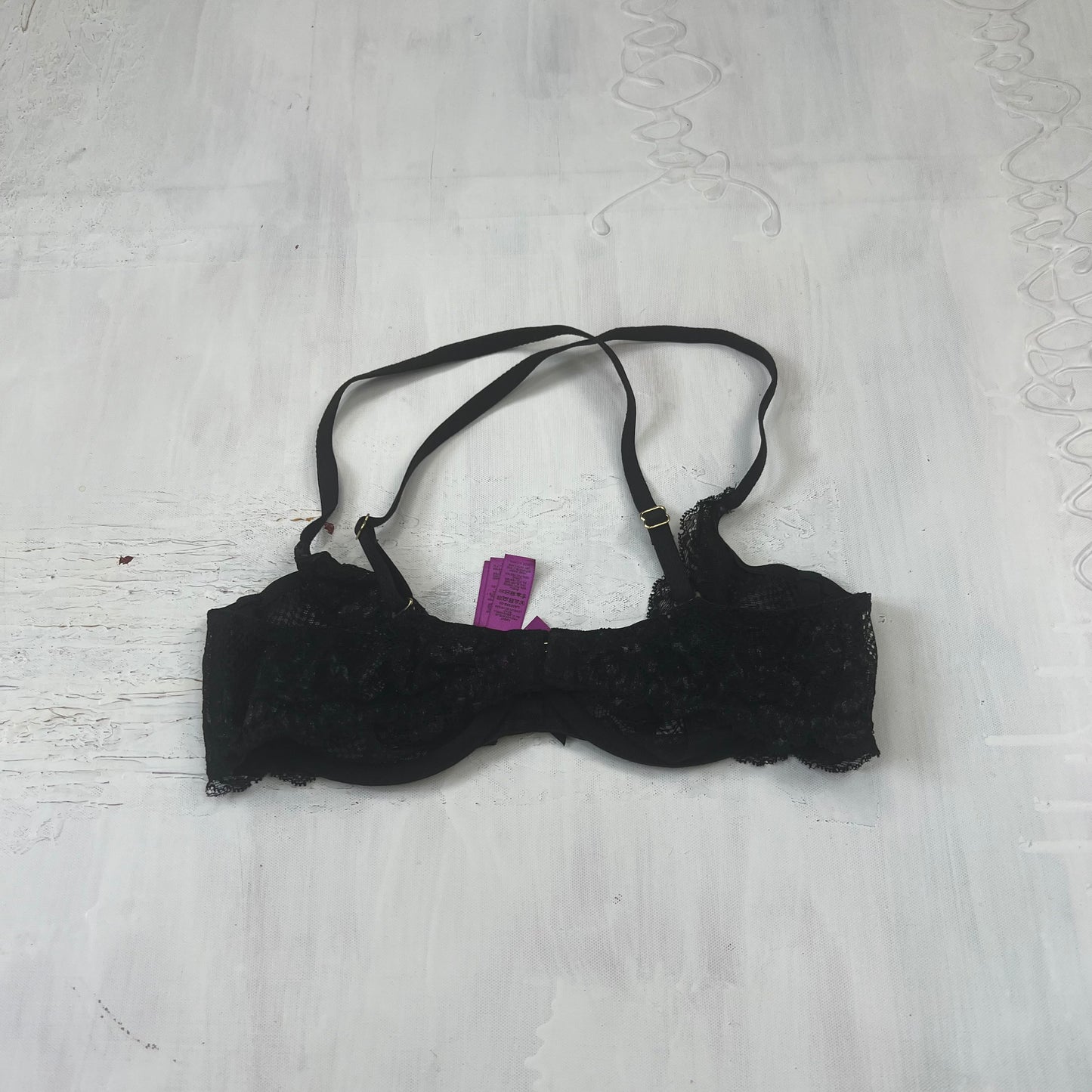 PROM SEASON DROP | black lacy bra with cross back detail