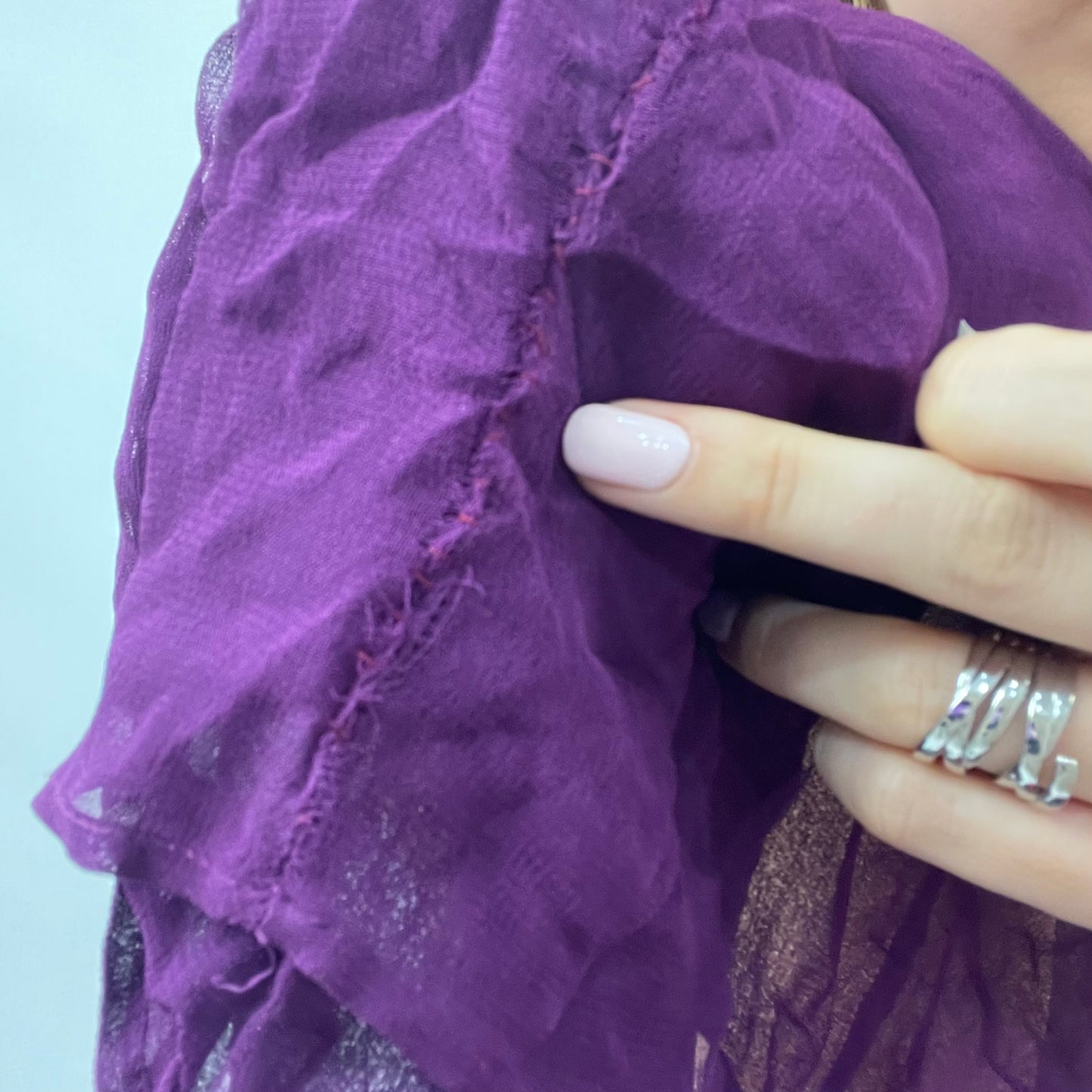 💚 GALENTINES DAY DROP | S码 紫色 网纱 isabel marrant 上衣