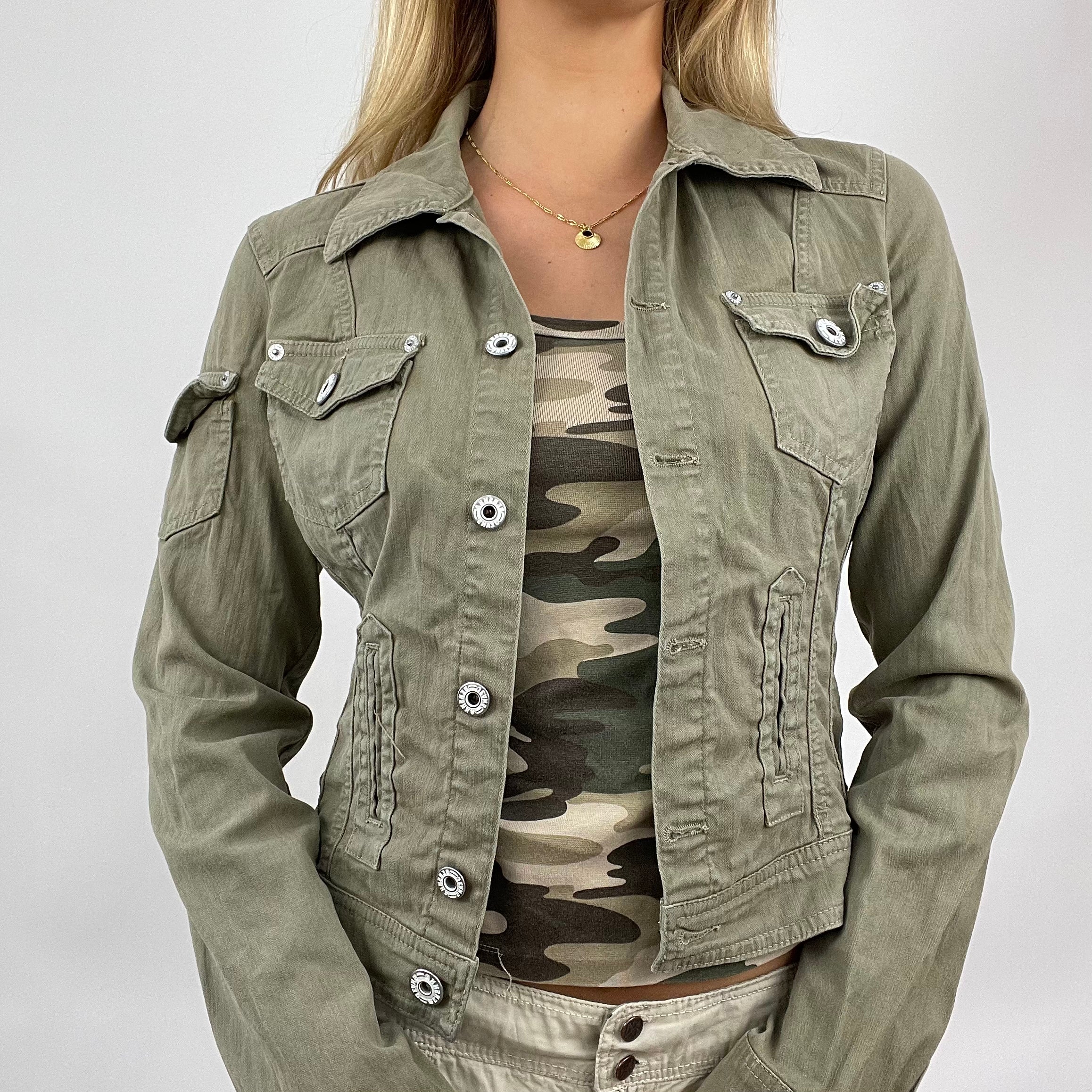 INSTA BADDIE DROP small green utility style jacket remass