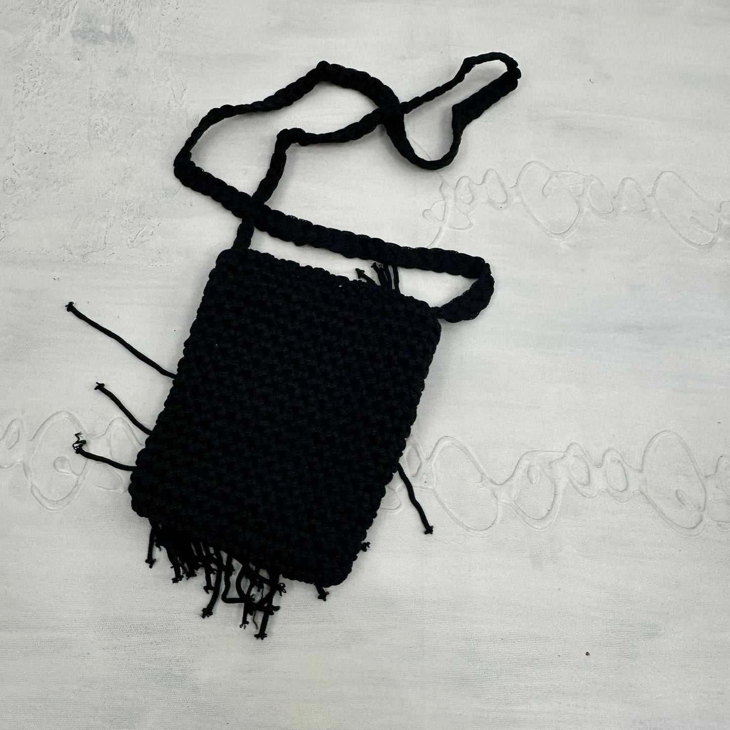 ETHEREAL GIRL DROP | black beaded crossbody bag
