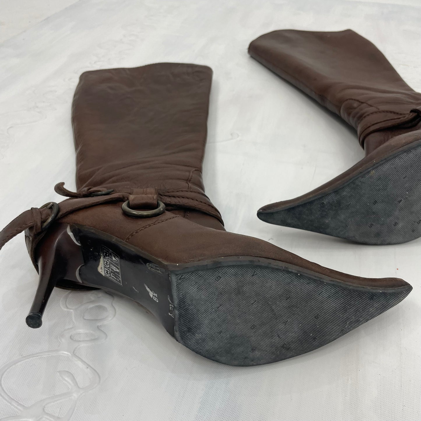 ⭐️GALENTINES DAY DROP | brown buckle boots with stiletto heel