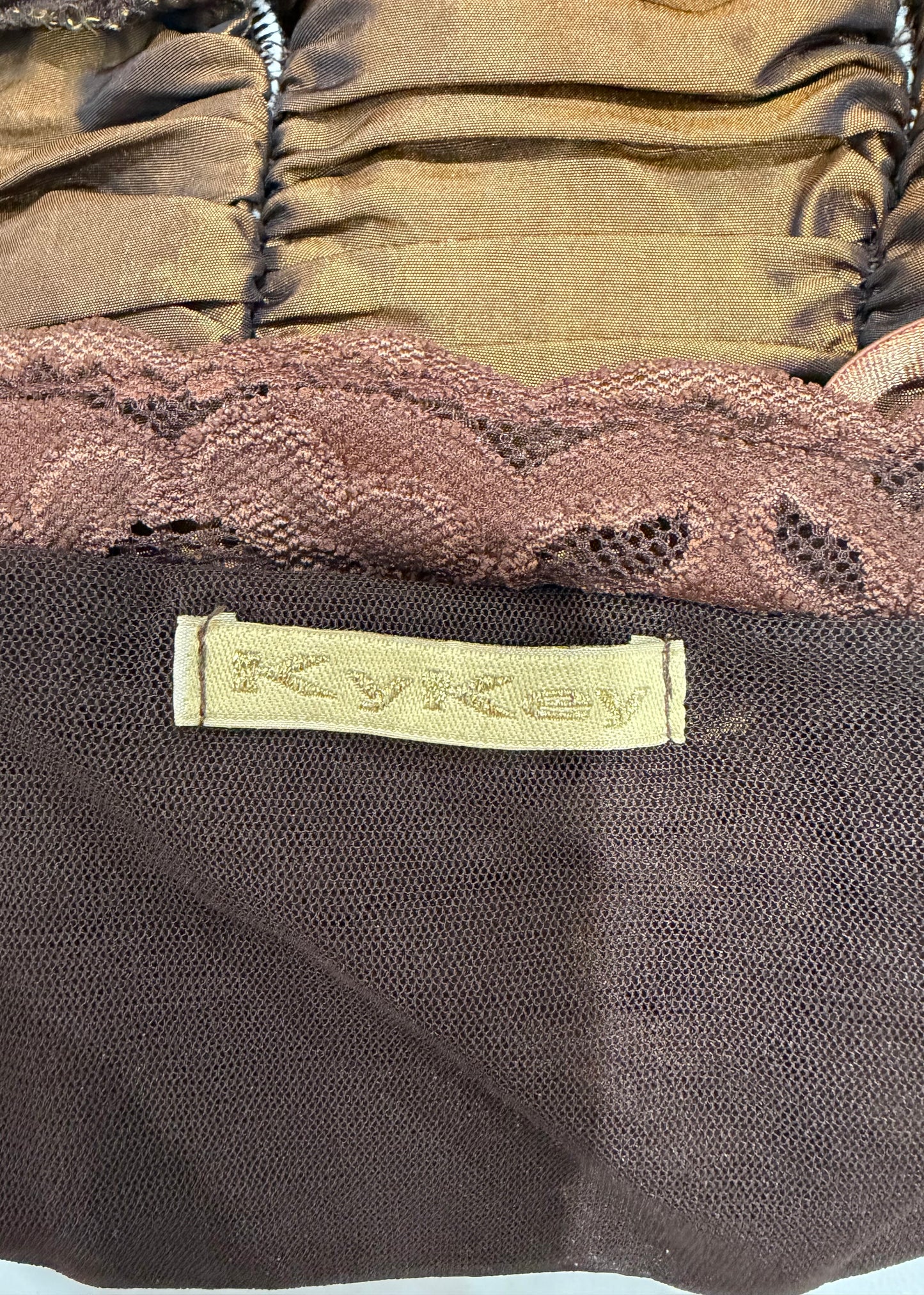 extra small key key bronze ruched top 6