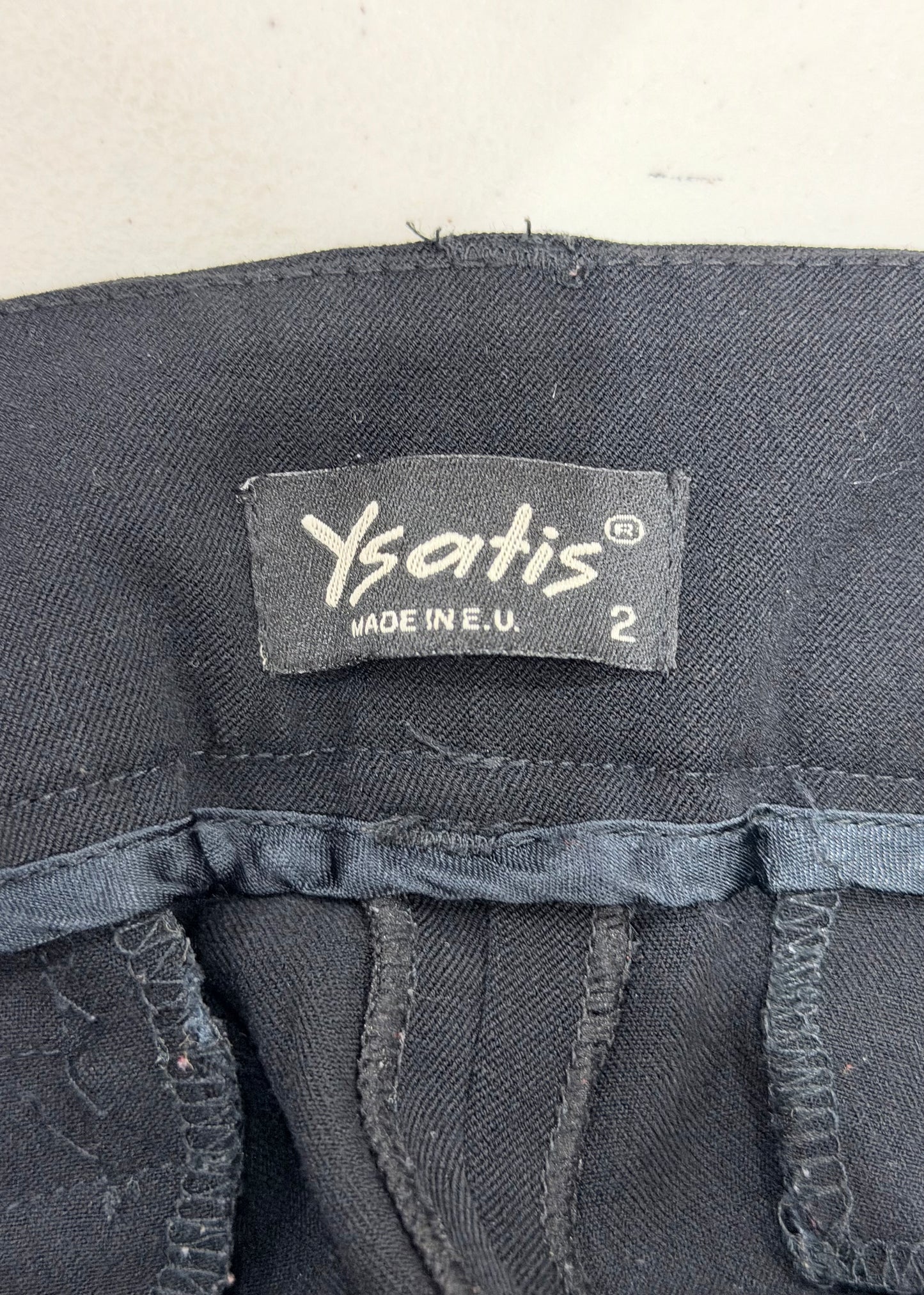 extra small black ysatis flared trousers image 7