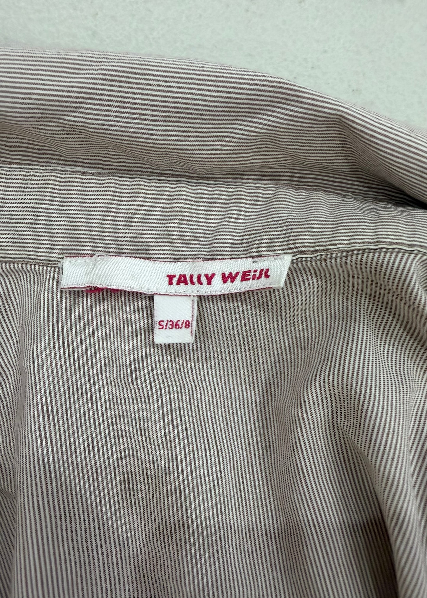 small grey and brown striped tally weijl shirt dress image 8