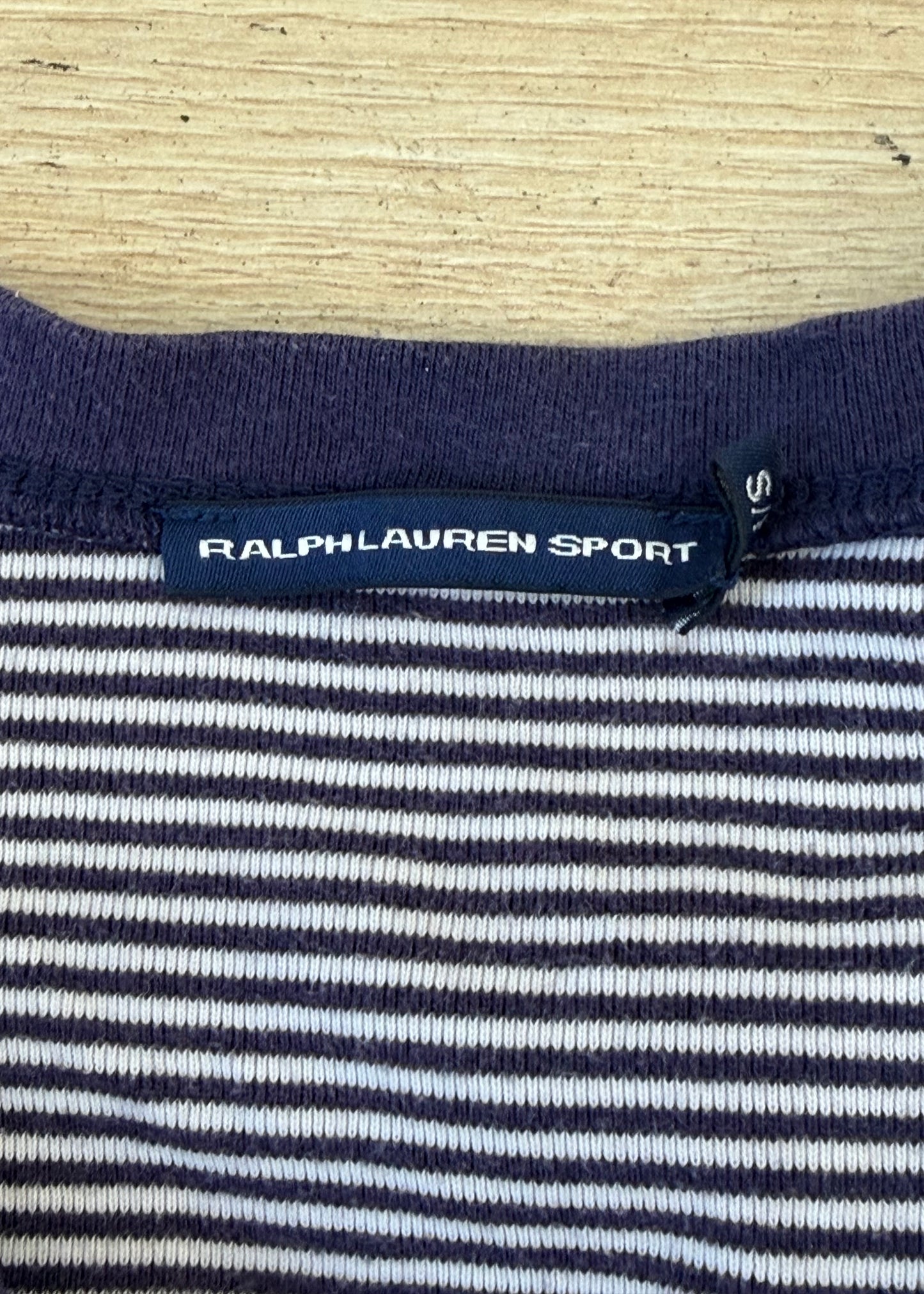 small ralph lauren striped t-shirt label