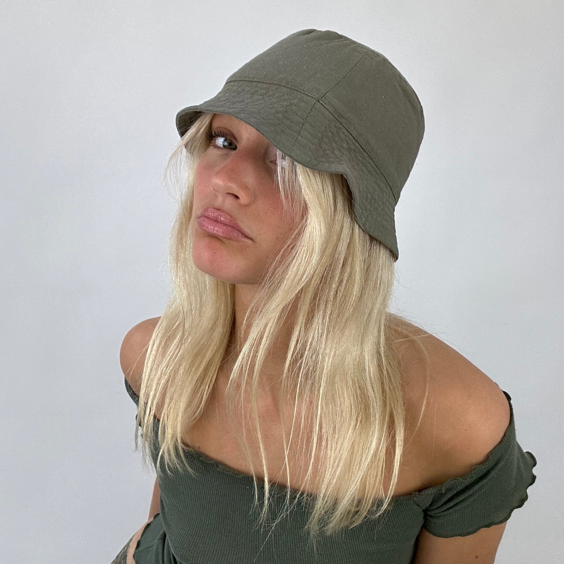 Khaki bucket best sale hat
