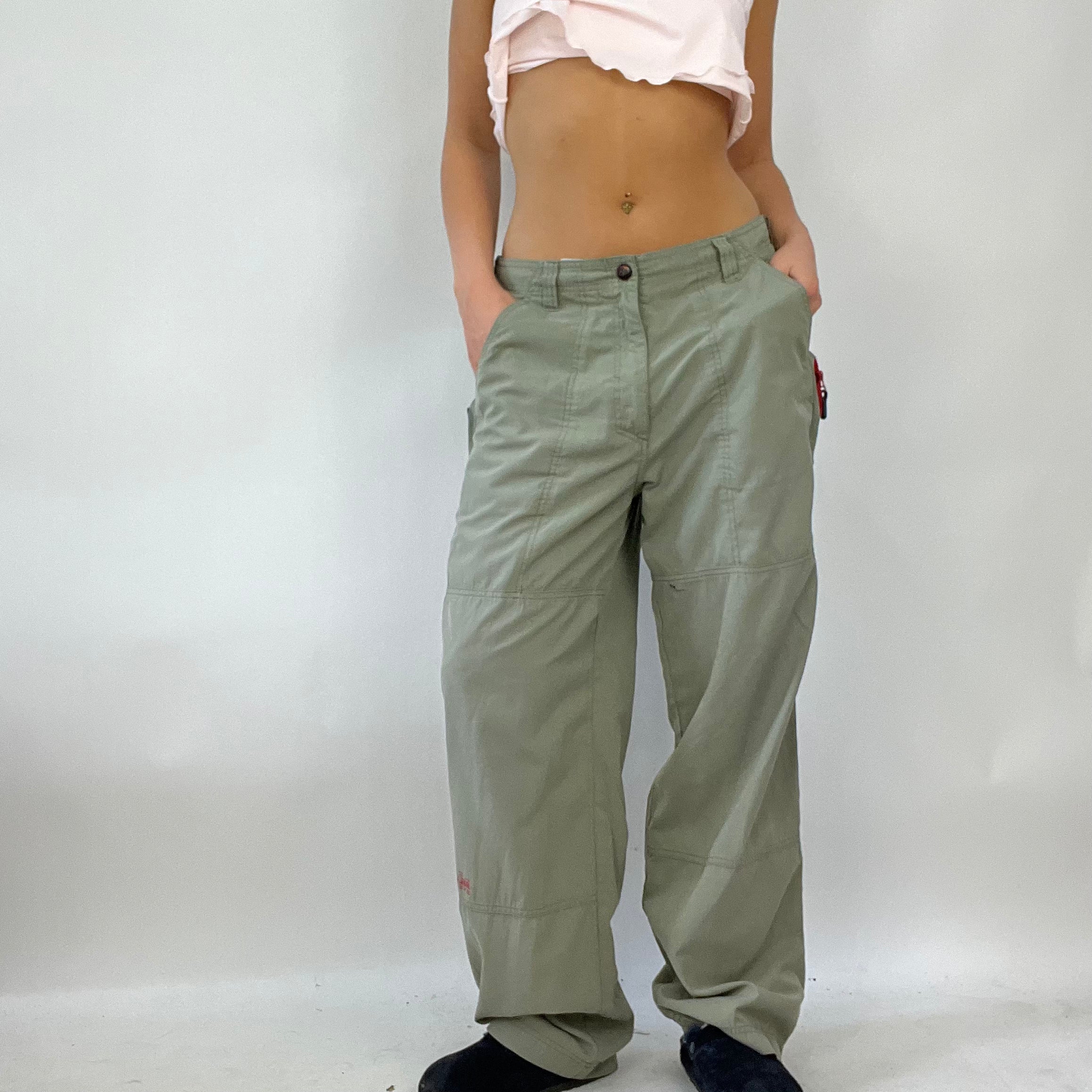 Womens Green Cargo Trousers