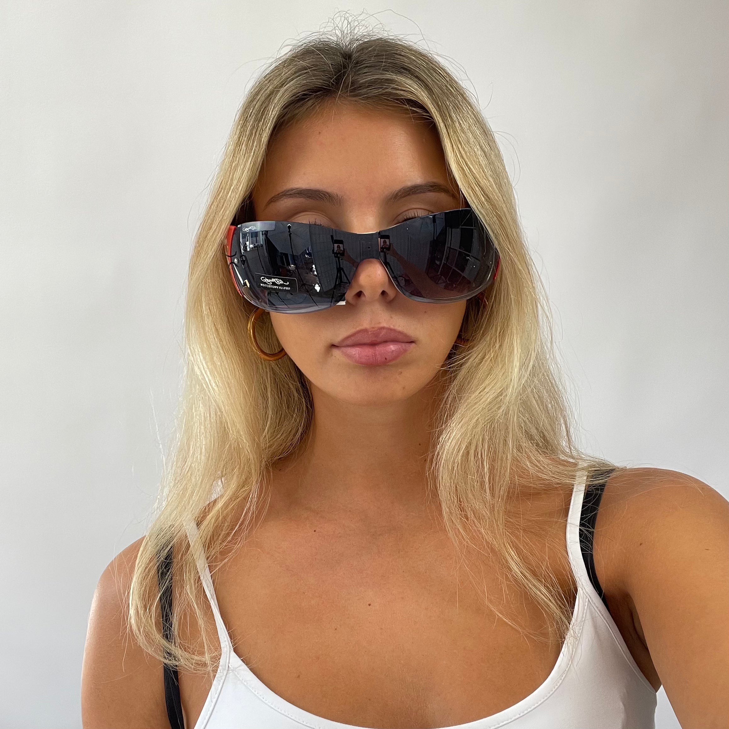 EUROPEAN SUMMER DROP black ed hardy shield style sunglasses remass