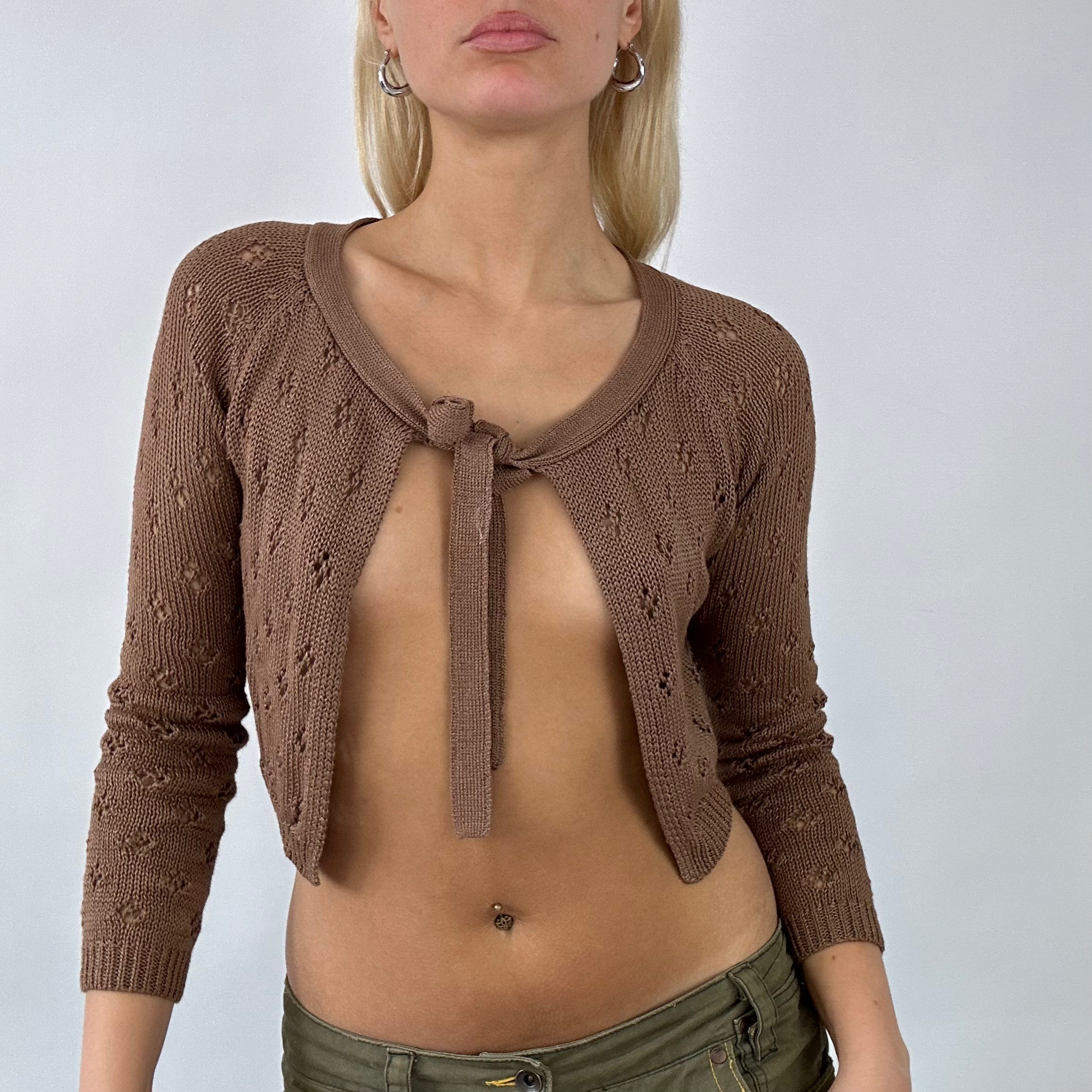 Tied cardigan sales