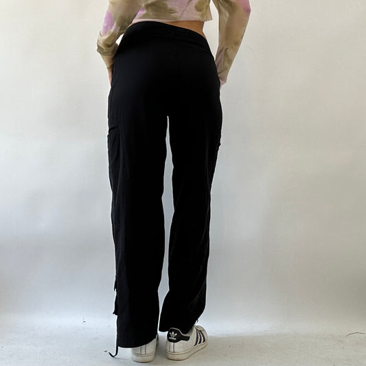 BOHO GIRL DROP | black cargo trousers - small