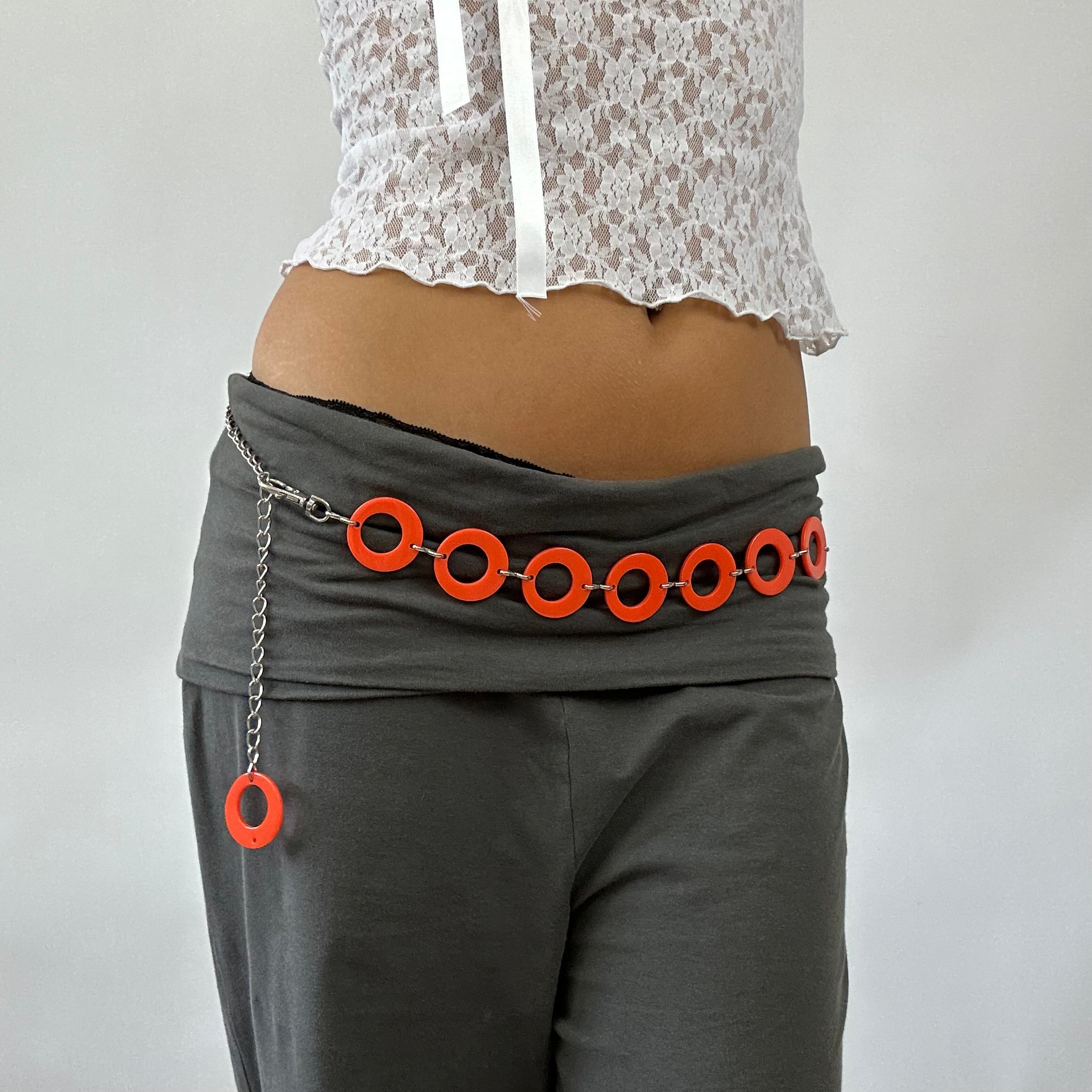 Orange chain best sale belt