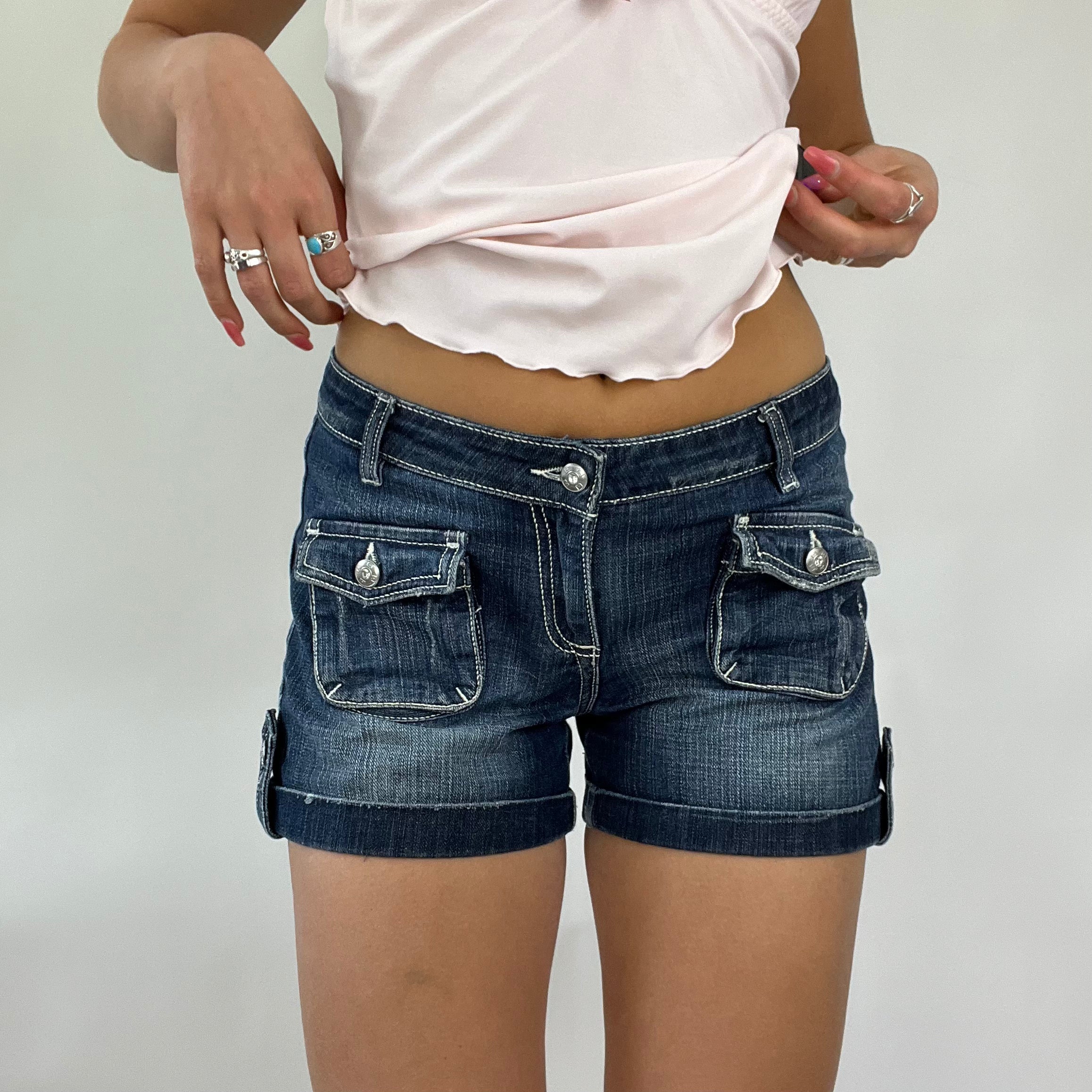 High waisted denim clearance shorts festival