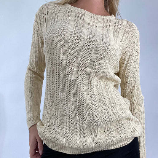 💻MERMAID CORE DROP | medium beige crochet jumper