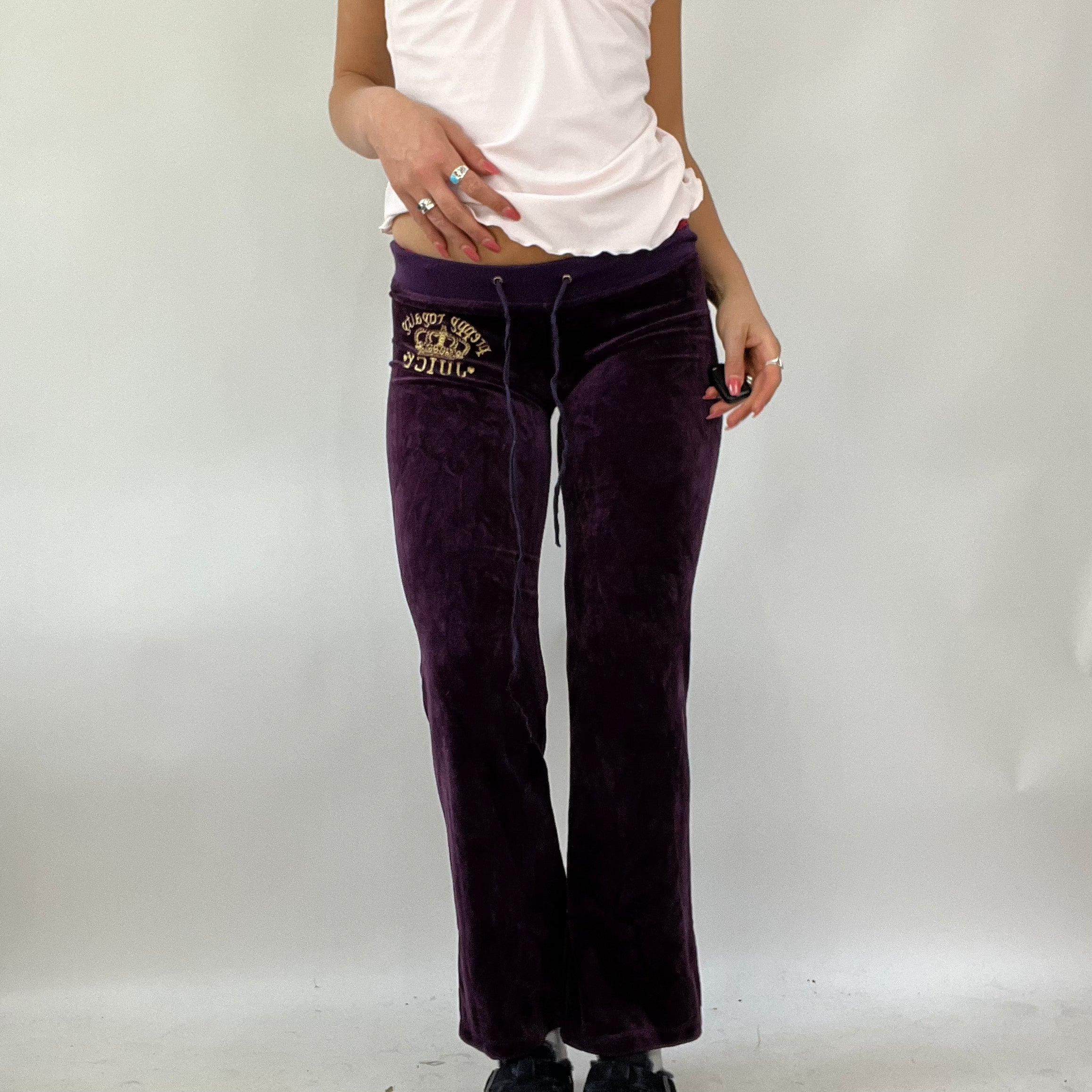 Juicy Couture Juicy Couture Set Velour Purple Flare Track Pants