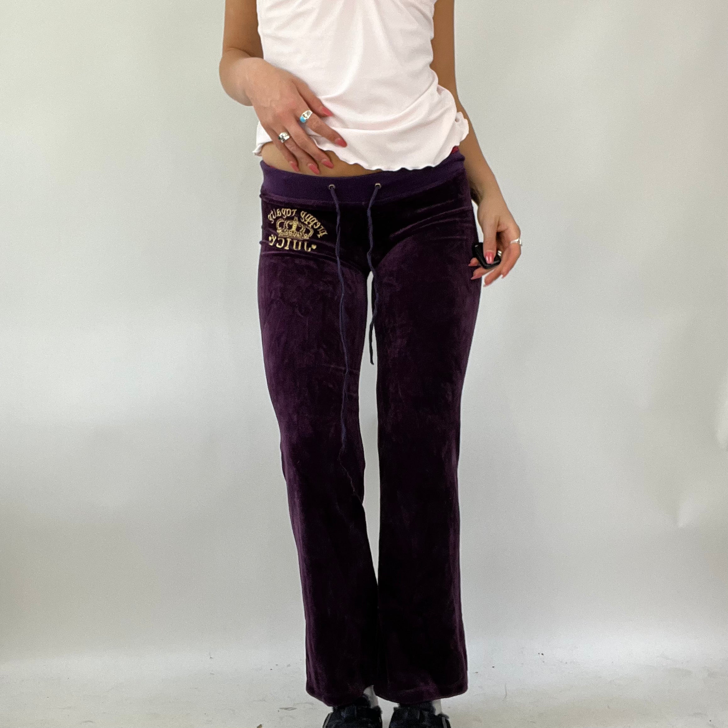 FESTIVAL DROP | purple juicy couture velour joggers - small – remass