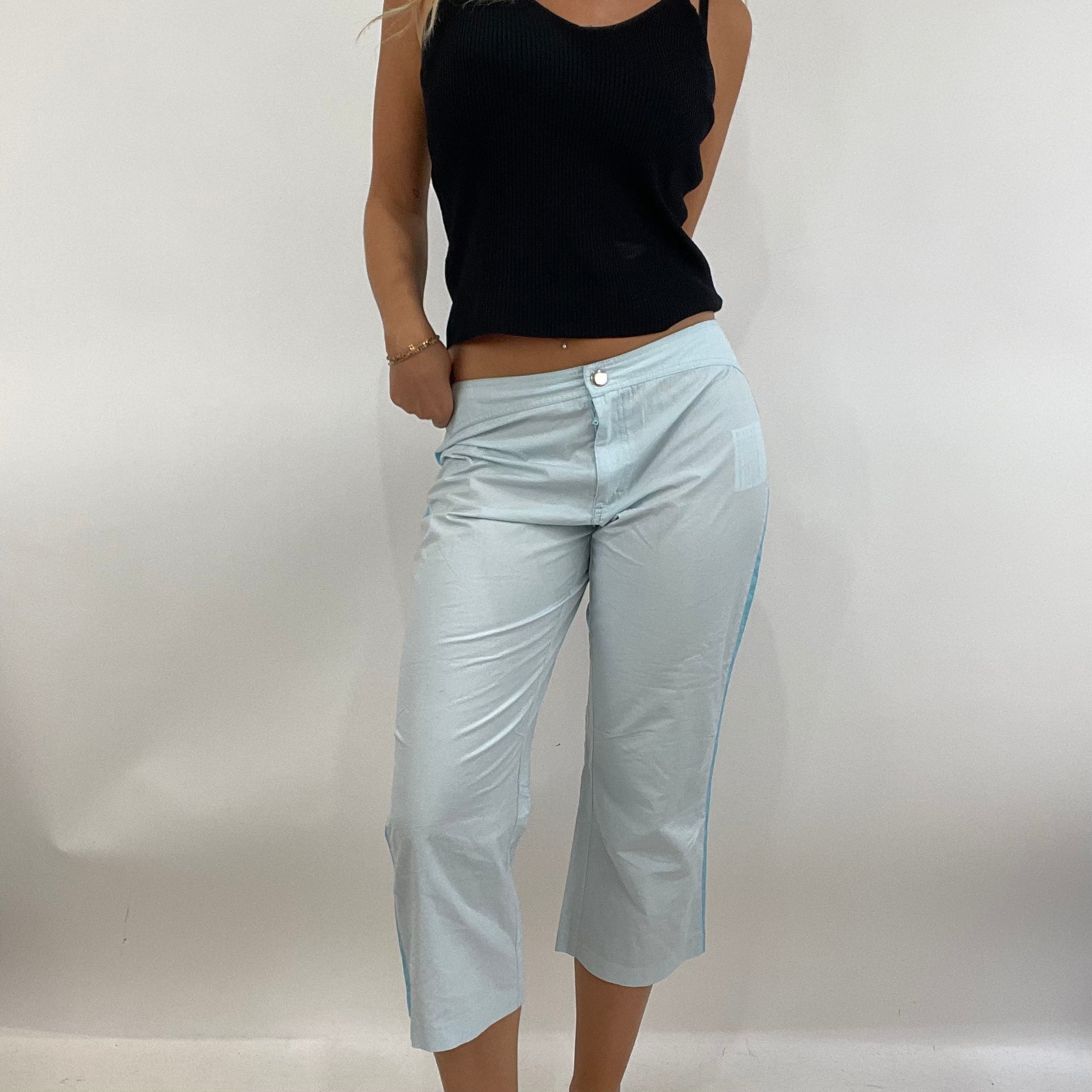 Pale blue best sale capri trousers
