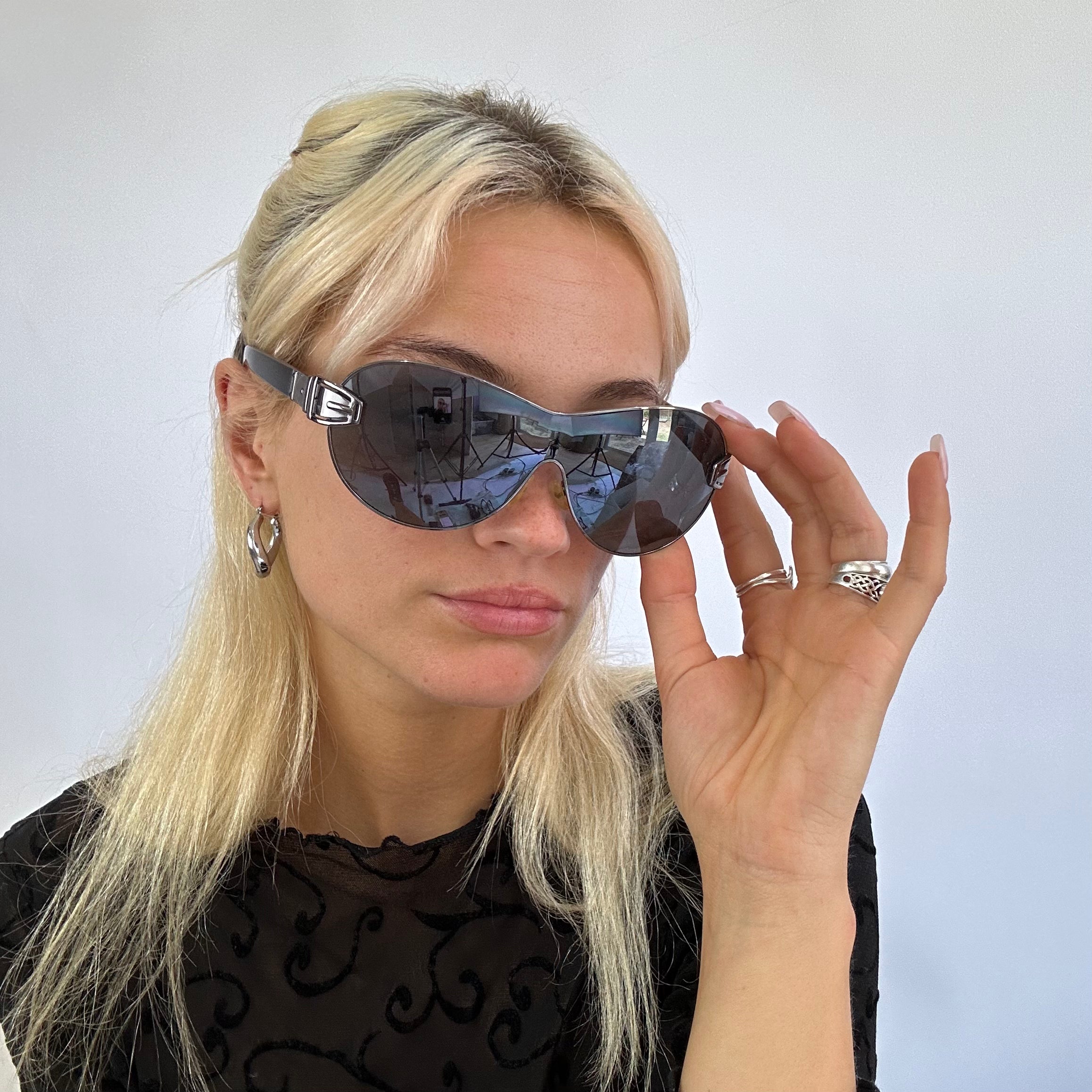 MODEL OFF DUTY DROP black aviator style sunglasses remass