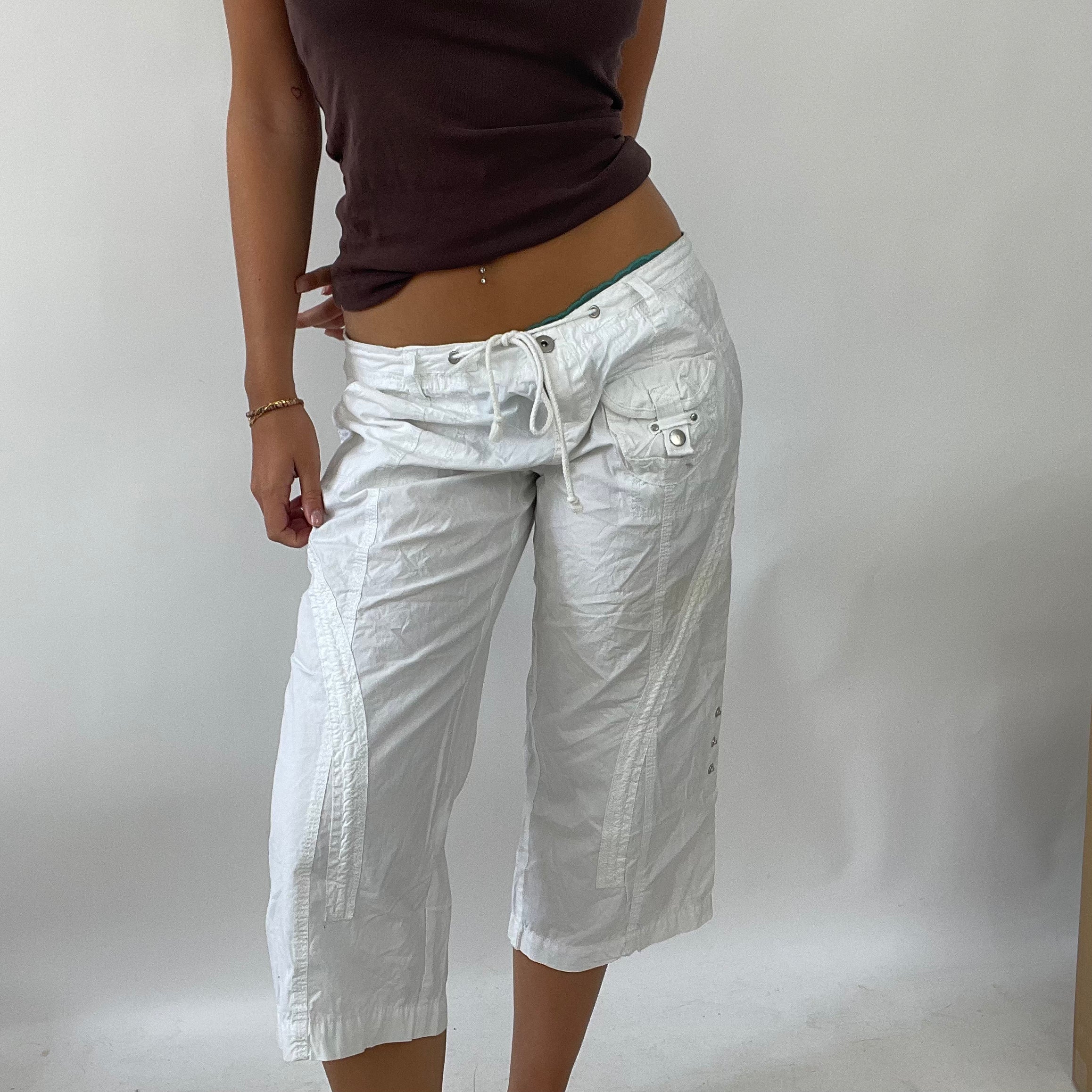 White wide leg 2024 shorts