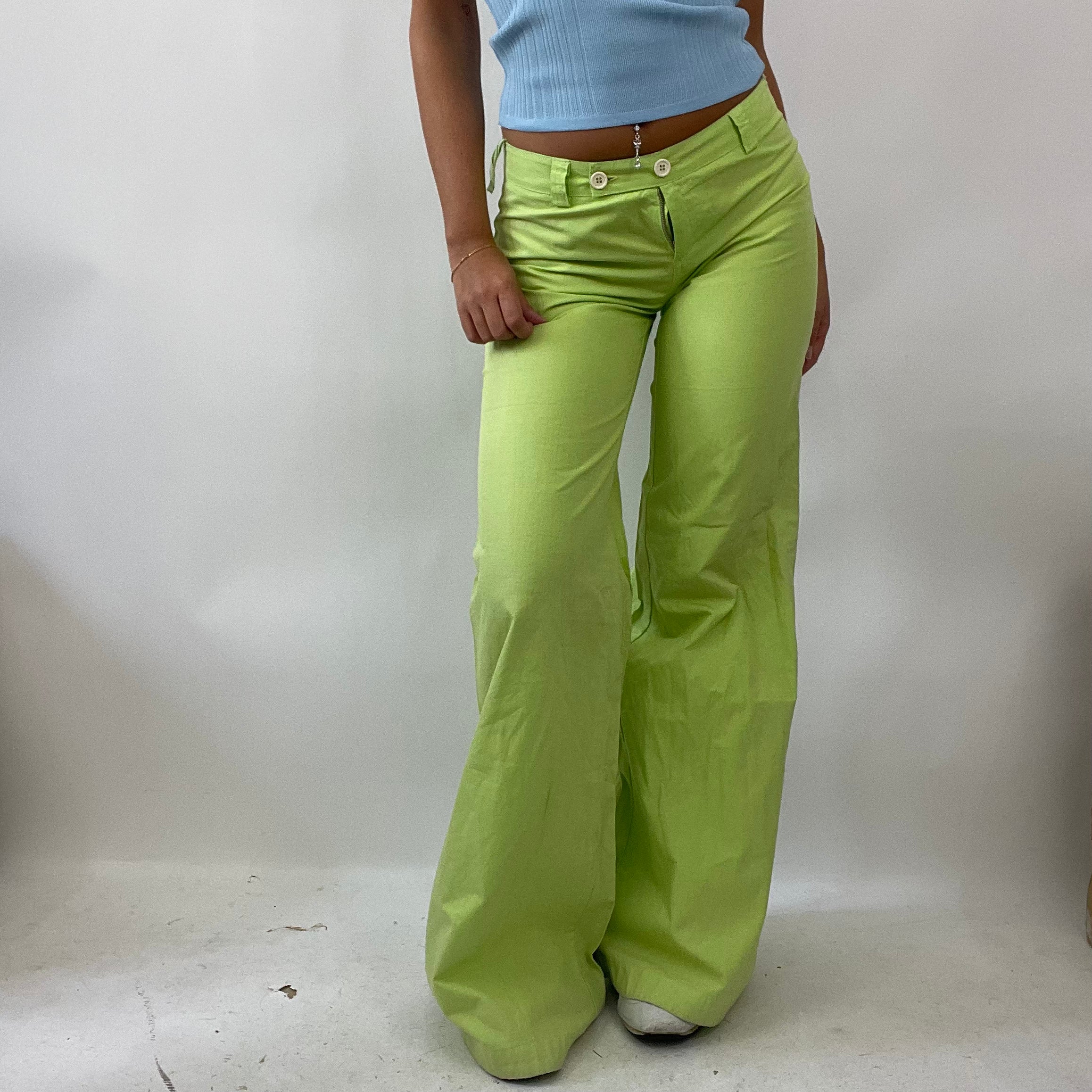 Green high waisted hot sale pants