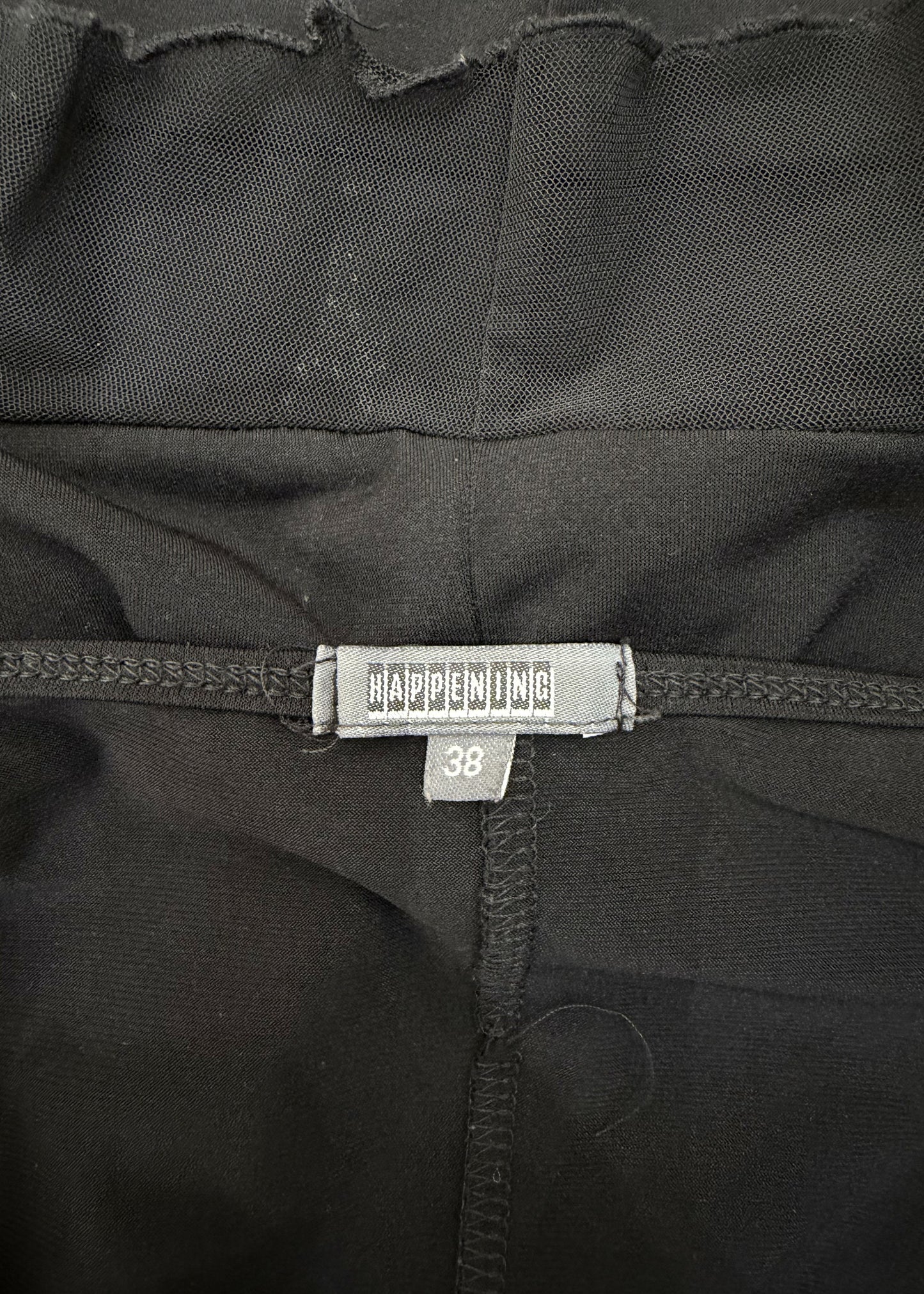 small black halterneck mini dress label