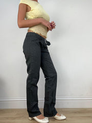 vintage edit fourteen | small grey trousers with silver belt