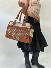 western edit | couleur: marron + blanc · matière: osier · article: sac bandoulière