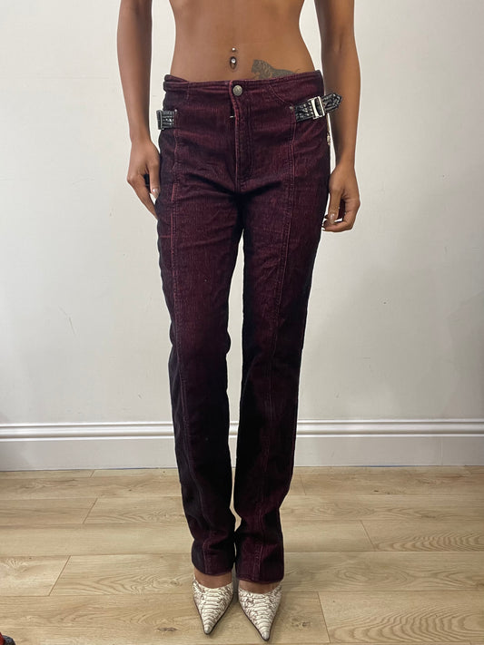 vintage edit: fashion week | small red and black denim jeans