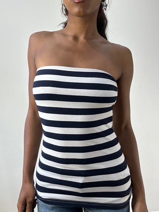 BEST PICKS | extra small white and blue old h&m bandeau