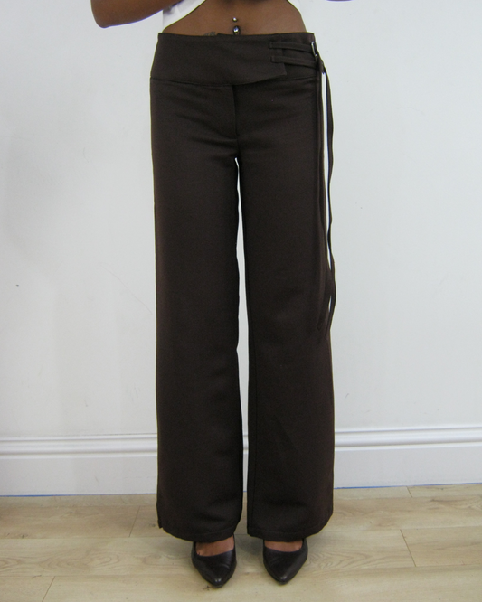 the lucia trousers in chocolate brown