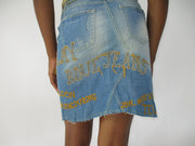 vintage edit thirty-two | small blue denim replay midi skirt