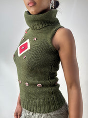 LFW edit | Um pouco mais de Khaki Verde miss sixty O vestido de turtleneck feminino