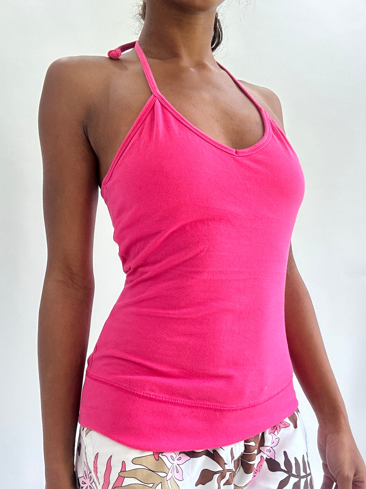 zara larsson drop | small pink halterneck top