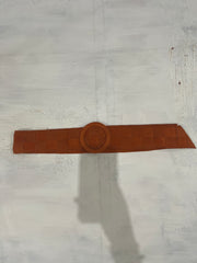 Y2K| small/medium orange woven belt