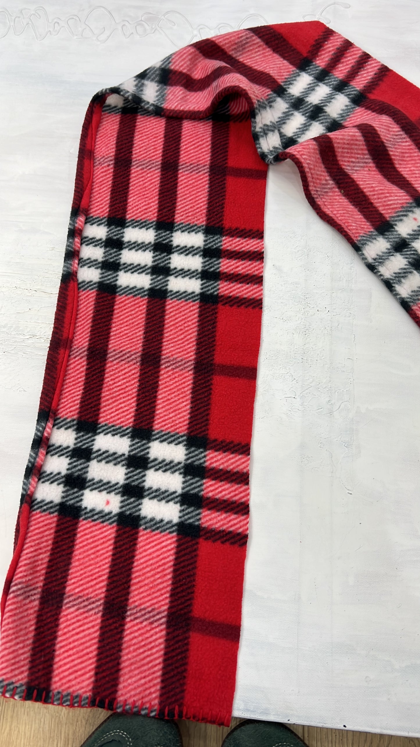 vintage edit ten | red and black checkered scarf