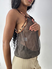 vintage edit twenty-five | Pequeno cobre de seta de moinho vestido feminino com detalhes secos