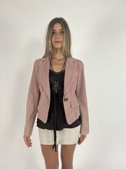 dusty pink fitted blazer front view