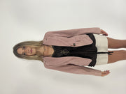 dusty pink fitted blazer front view